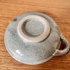 陶器製 そのまま出せる小さなおろし皿 薬味 青の画像