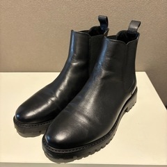 GU　リアルレザー　サイドゴアブーツ　25cmの画像