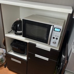 食器棚 レンジ台 キッチンキャビネット レンジボード ロータイプ...