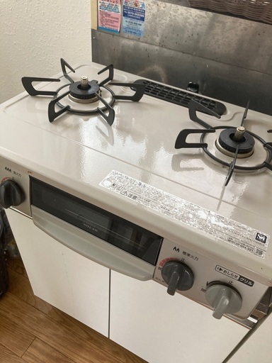 【譲り先決定】ガスコンロ（2年使用）