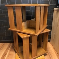 
回転式本棚　家具 収納家具 カラーボックスの画像