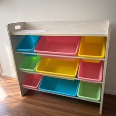 おもちゃ収納棚　ラック　家具　４段　パステルカラーの画像