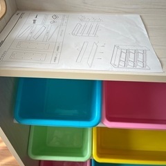 おもちゃ収納棚　ラック　家具　４段　パステルカラーの画像