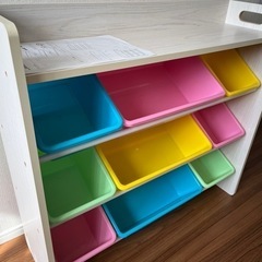 おもちゃ収納棚　ラック　家具　４段　パステルカラーの画像