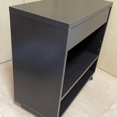 サイドデスク　幅59×高60×奥行29 ダークブラウンの画像