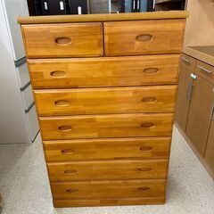★ジモティ割あり★  チェスト 茶 H124.5×D44×W79...
