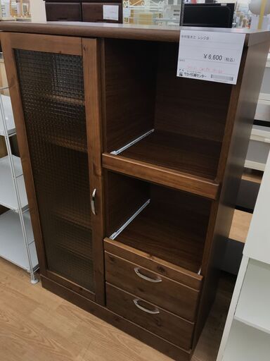 ★ジモティ割あり★ 中村敬木工 レンジ台 ブラウン H121×W80×D40 クリーニング済み KJ4776
