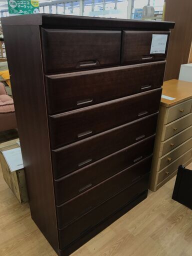 ★ジモティ割あり★  チェスト ブラウン H139×W89×D45 クリーニング済み KJ4777