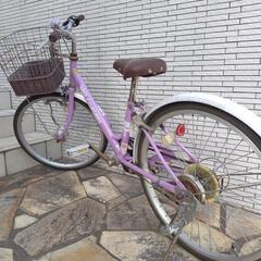 22型　自転車　パープル　小学生高学年ぐらい