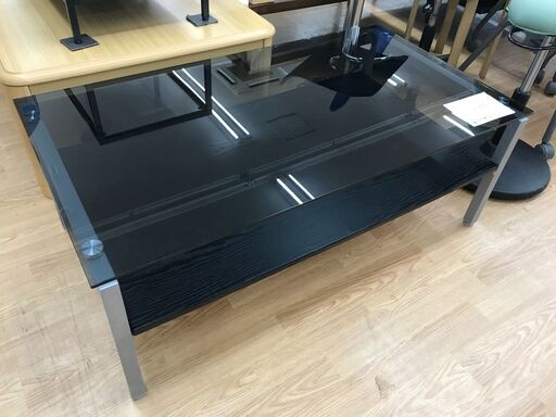 ★ジモティ割あり★  センターテーブル ブラック H41×W110×D60 クリーニング済み KJ4779