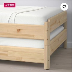 IKEA ベッド、高反発マットレスセットの画像