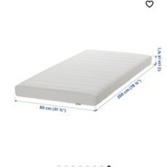 IKEA ベッド、高反発マットレスセットの画像