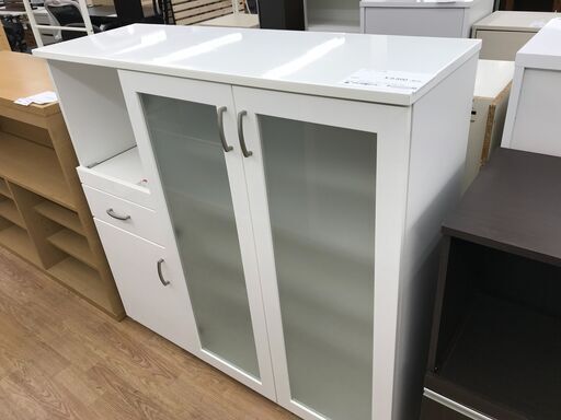 ★ジモティ割あり★ ニトリ レンジ台 ホワイト H115×W120×D40 クリーニング済み KJ4781