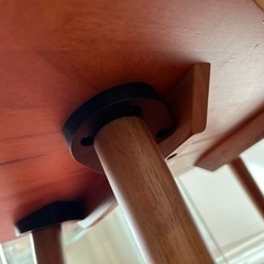       リビングセンターテーブル  ダークブラウン MAME 豆型 サイドテーブル ローテーブル 天然木                    の画像