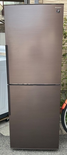 【RKGRE-324】特価！シャープ/280L 2ドア冷凍冷蔵庫/SJ-PD28H-T/中古品/2022年製/当社より近隣無料配達！