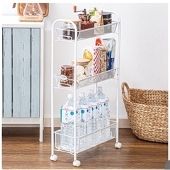 スリムワゴン キッチン 家具 収納家具 キャビネットの画像