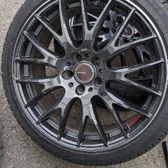ホイール RAYS ホムラ 19インチ8J 5穴 INSET+45　スタッドレス225/40/19 の画像