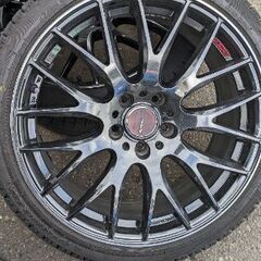 ホイール RAYS ホムラ 19インチ8J 5穴 INSET+45　スタッドレス225/40/19 の画像