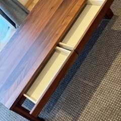 【即取引可】ローテーブル 引き出し付き 無印良品  ウォルナット材の画像