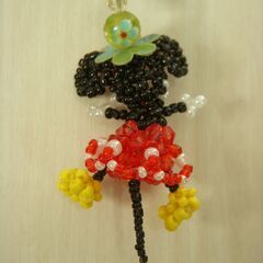 【未使用】ミニー★ピンクパンサー★ティガ―★ビーズアクセサリーの画像