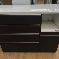 ★ジモティ割あり★  キッチンボード ブラウン H95×W120×D51 クリーニング済み KJ4783