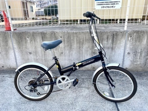 6段変速 折りたたみ自転車 20インチ ブラック 自転車 中古