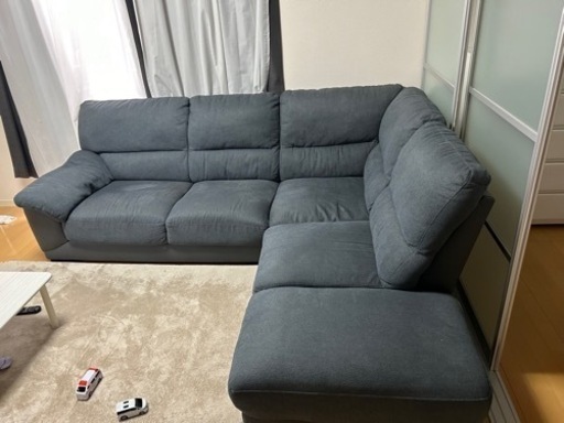 値下げ承ります　カウチソファ　4人掛けソファ　ニトリ　値下げ