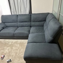値下げ承ります　カウチソファ　4人掛けソファ　ニトリ　値下げ