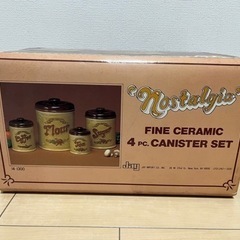 【レトロ】陶器製マトリョーシカキャニスター４個セットの画像