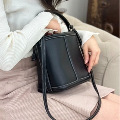 ステッチデザインバケツ型2wayバッグ