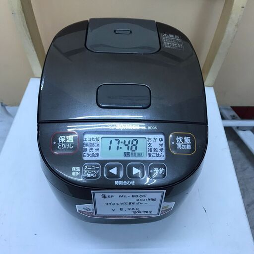 ZOJIRUSHI/象印　炊飯器　3合炊き　NL-BD05　2021年製