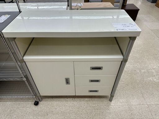 ★ジモティ割あり★ ニトリ キッチンカウンター 白 H93×D40×W90 クリーニング済み TJ5063