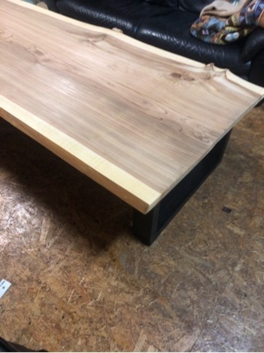 大特価 無垢 一枚板ダイニングローテーブル 210×75cm
