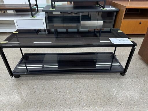 ★ジモティ割あり★  テレビ台 黒 H35×D35×W100 クリーニング済み TJ5068