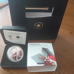 市場の約半額！オリンピック記念銀貨　2010バンクーバー25ドル銀貨　フィギュアスタイルの画像