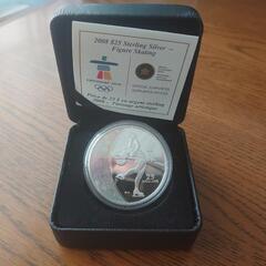 市場の約半額！オリンピック記念銀貨　2010バンクーバー25ドル銀貨　フィギュアスタイルの画像