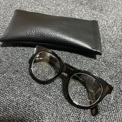 ファッションメガネ ケース付き ブラック 