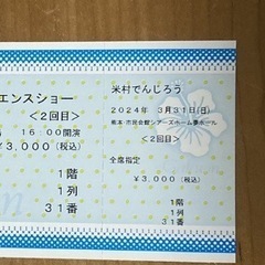 でんじろう先生のドキドキわくわくサイエンスショー　チケット