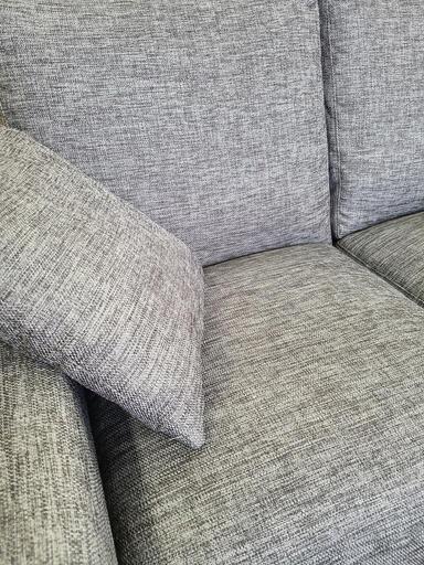 J4537　二人掛けソファ　グレー　クリーニング済　【リユースのサカイ柏店】