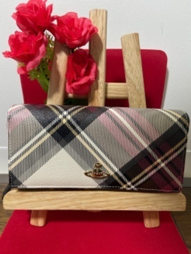 値下げ新品ヴィヴィアンウエストウッド  チェックスナップ開閉 長財布