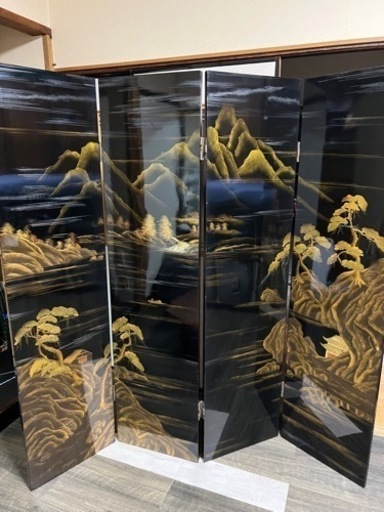 決まりました。輪島塗　屏風　衝立セット