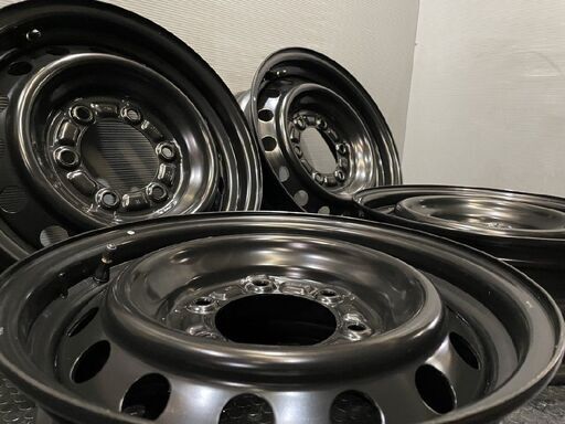 新車外し TOYOTA トヨタ 200系ハイエース 純正ホイール 純正スチールホイール 15インチ 4本 6J6HPCD139.7+35　(VHZ200)
