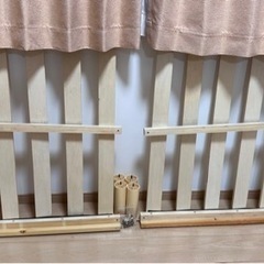 【取引終了】シングルベッド(木製フレーム・ウレタンマットレス付き)の画像