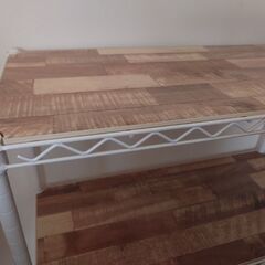 中古ラック天板付き美品の画像
