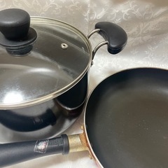 フライパン、胴長鍋セット