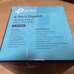 TP-Link スイッチングハブ 5ポート PoE TL-SG1005LPの画像