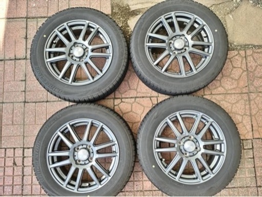 トヨタ　アクア　アルミホイール　4本　スタッドレス　タイヤセット　ブリザック