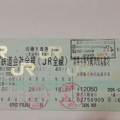 青春18きっぷ　残り1回分3500円　18切符