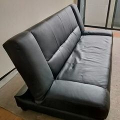 【美品】本革ソファベッド【配送不可】