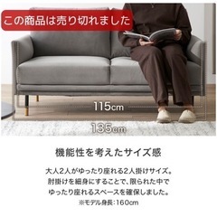 【譲り先決まりました】二人掛けソファ　ロウヤ　　の画像